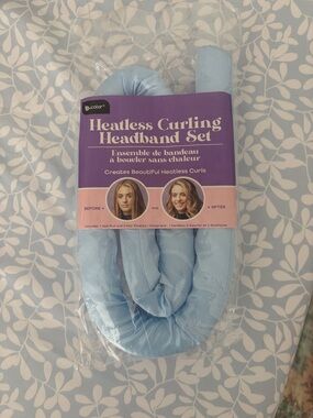 Heatless Curling Headband Set - Light Blue